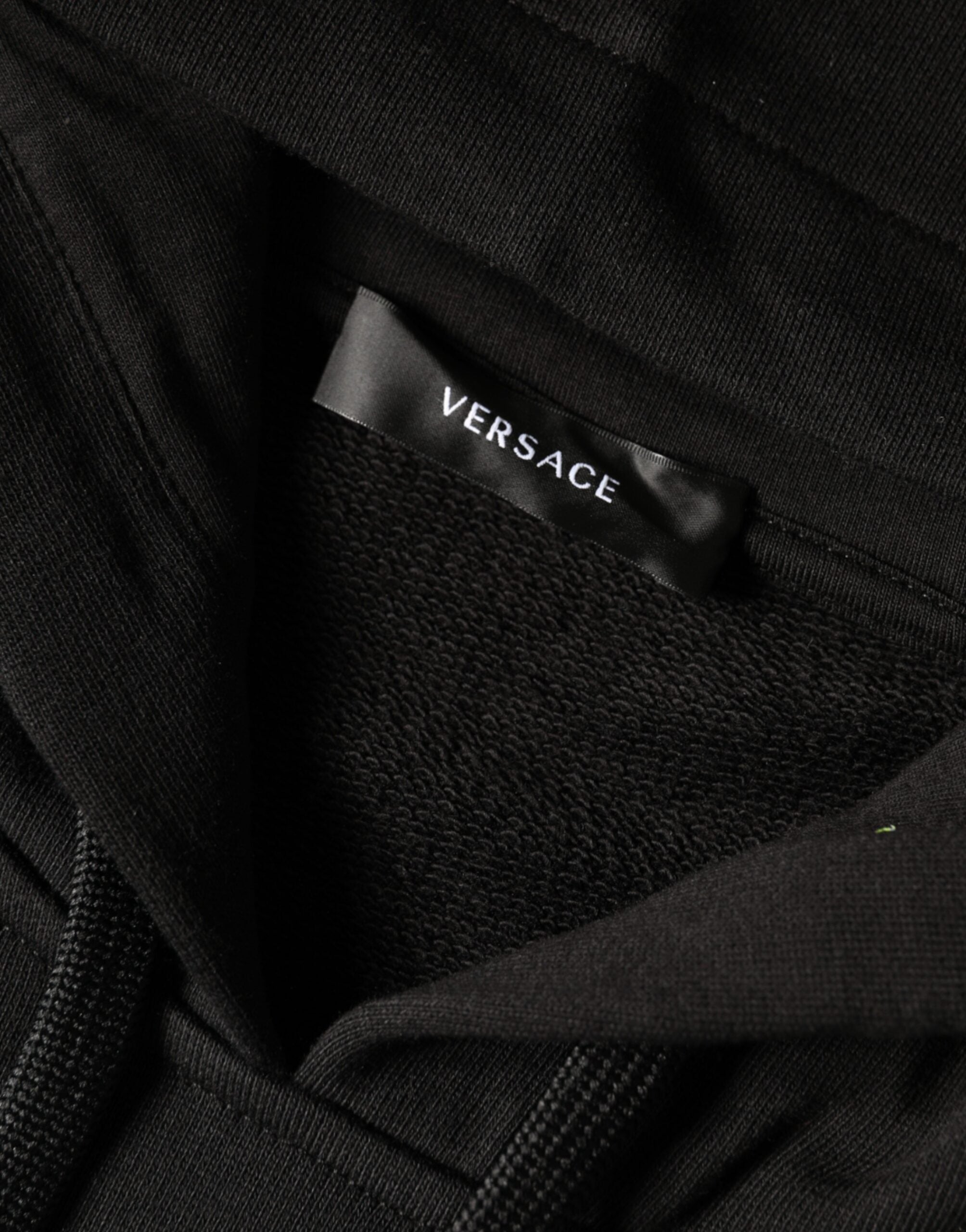 Versace Black Medusa Print Cotton Hoodie Pullover Sweatshirt