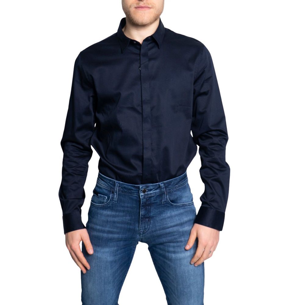 Chemise en coton bleu Armani Exchange
