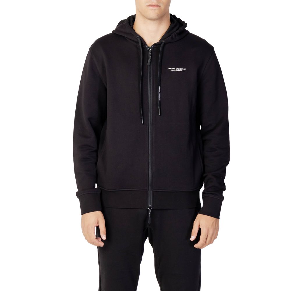 Armani Exchange Schwarzer Baumwoll-Hoodie