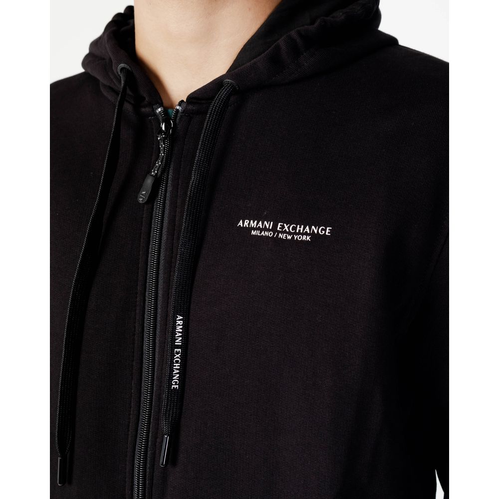 Armani Exchange Schwarzer Baumwoll-Hoodie