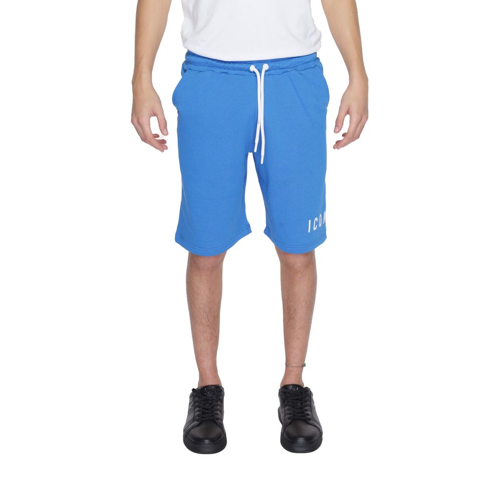 Icon Blaue Baumwoll-Bermuda-Shorts