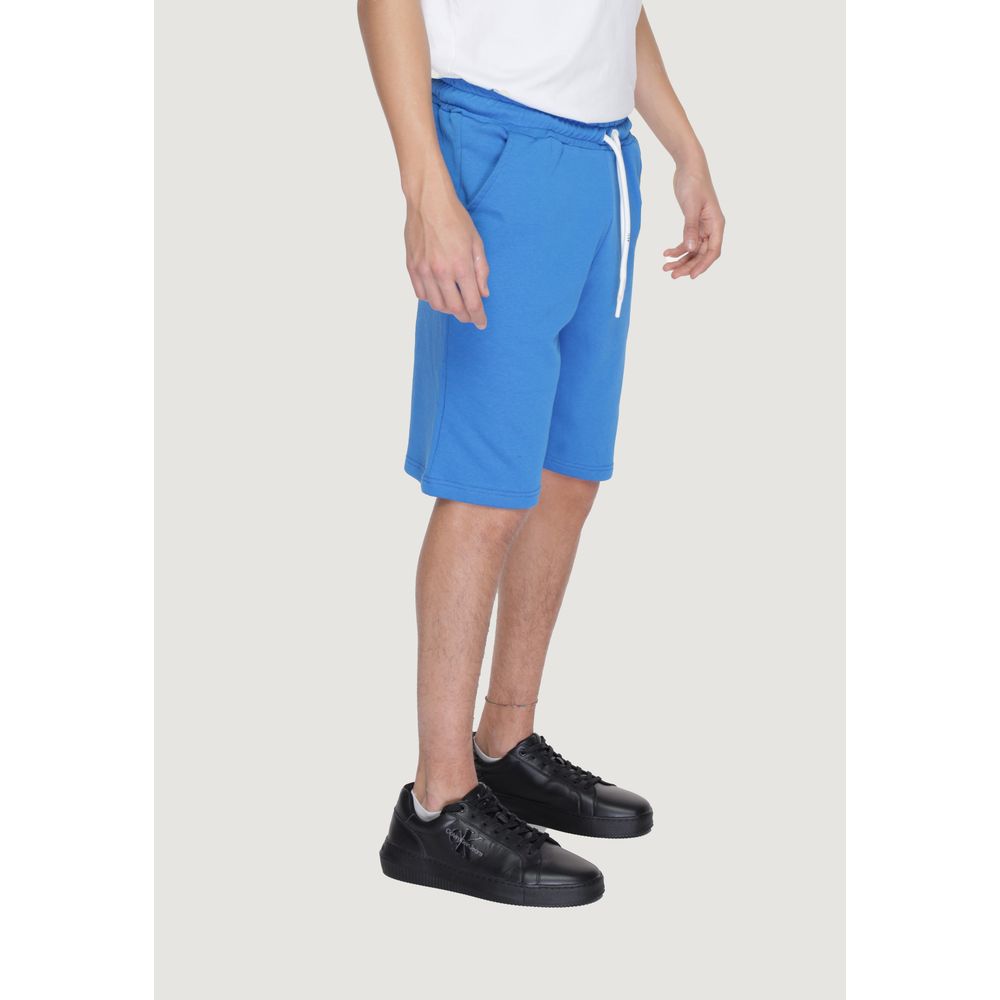 Icon Blaue Baumwoll-Bermuda-Shorts