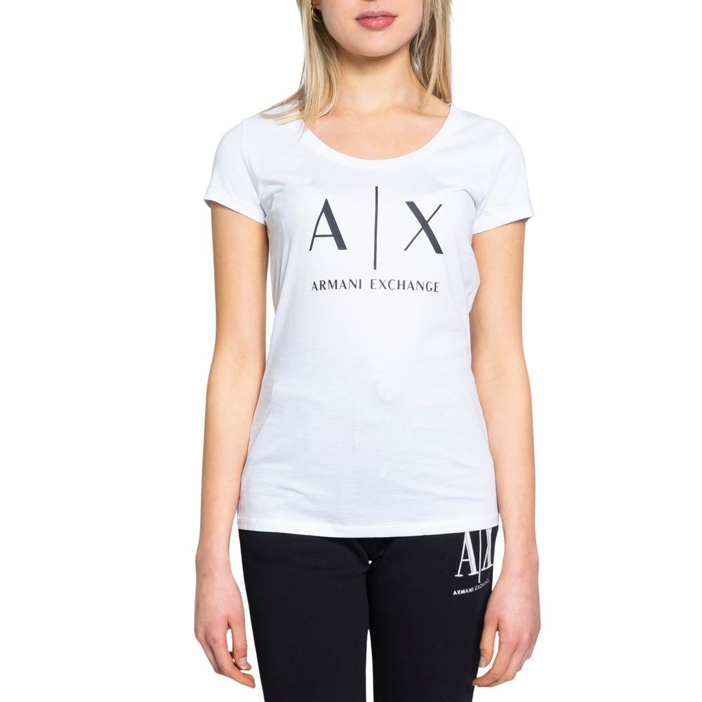 Armani Exchange T-Shirt aus weißer Baumwolle