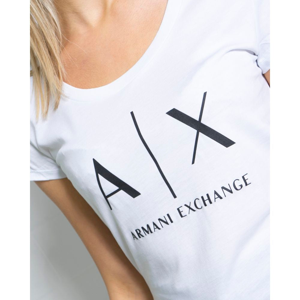 Armani Exchange T-Shirt aus weißer Baumwolle