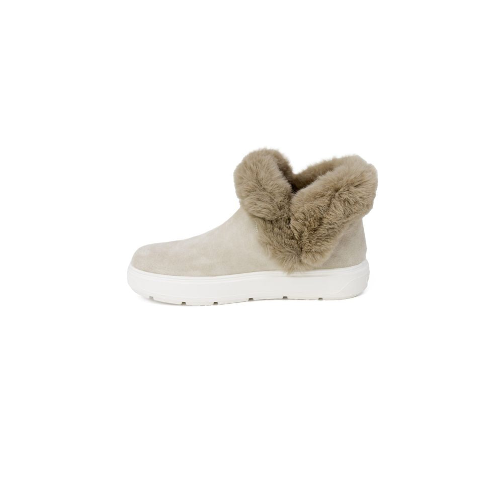 Love Moschino Beigefarbene Chunky-Sneaker aus Leder
