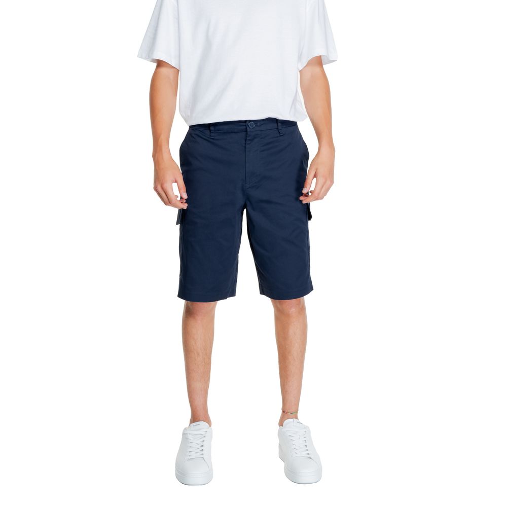 Armani Exchange Blaue Baumwoll-Bermuda-Shorts