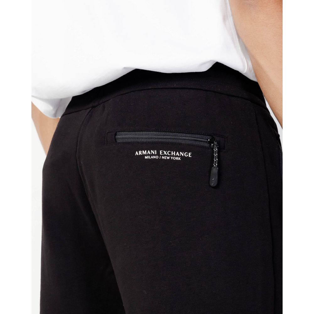 Pantalon de jogging en coton noir Armani Exchange (bas de survêtement)