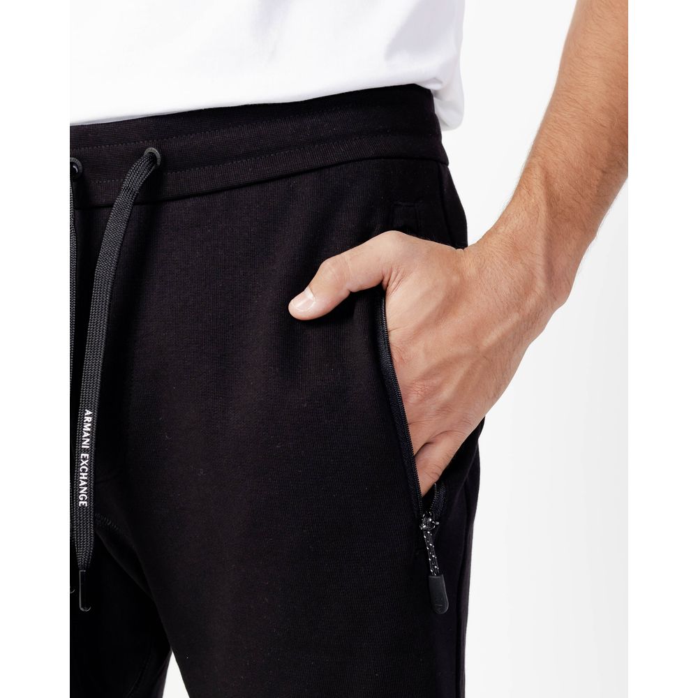 Pantalon de jogging en coton noir Armani Exchange (bas de survêtement)