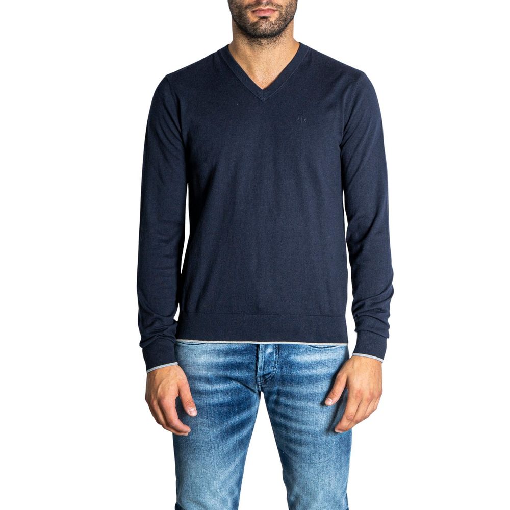 Sweat-shirt bleu en coton Armani Exchange