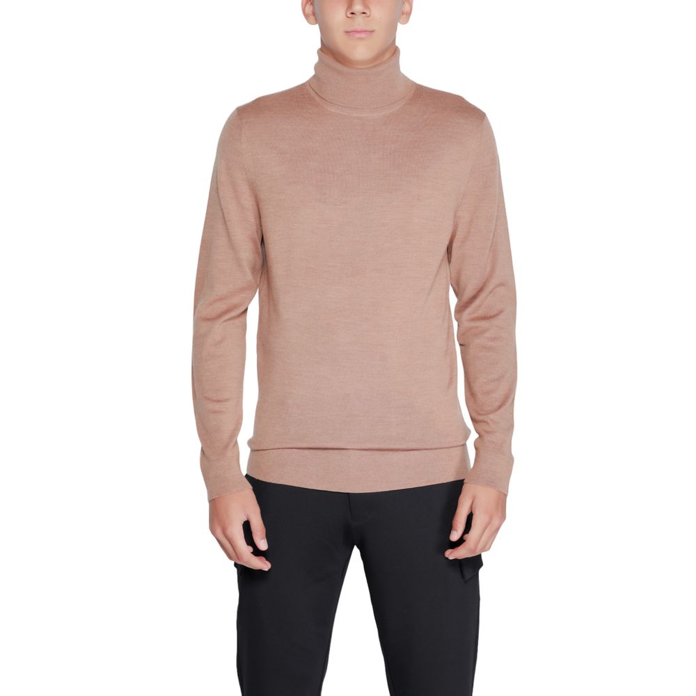Calvin Klein Rollkragenpullover aus Wolle in Beige