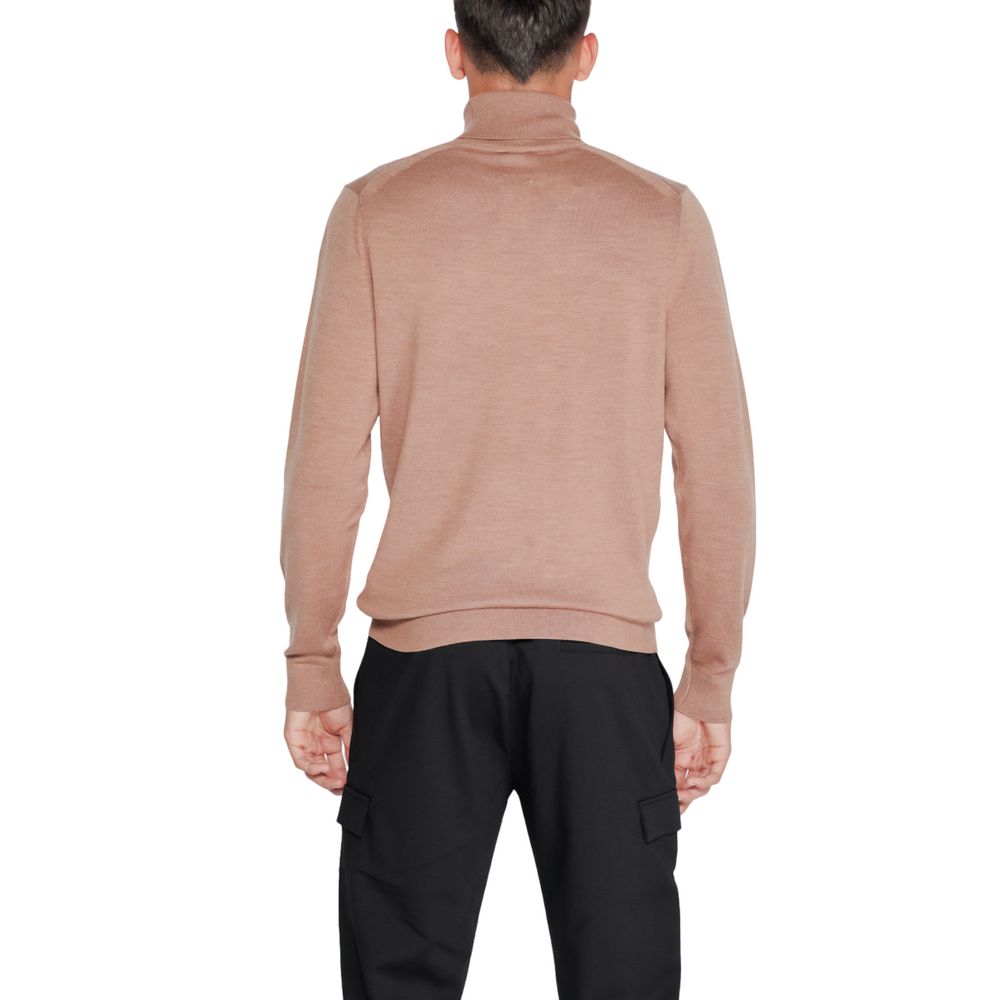 Calvin Klein Rollkragenpullover aus Wolle in Beige