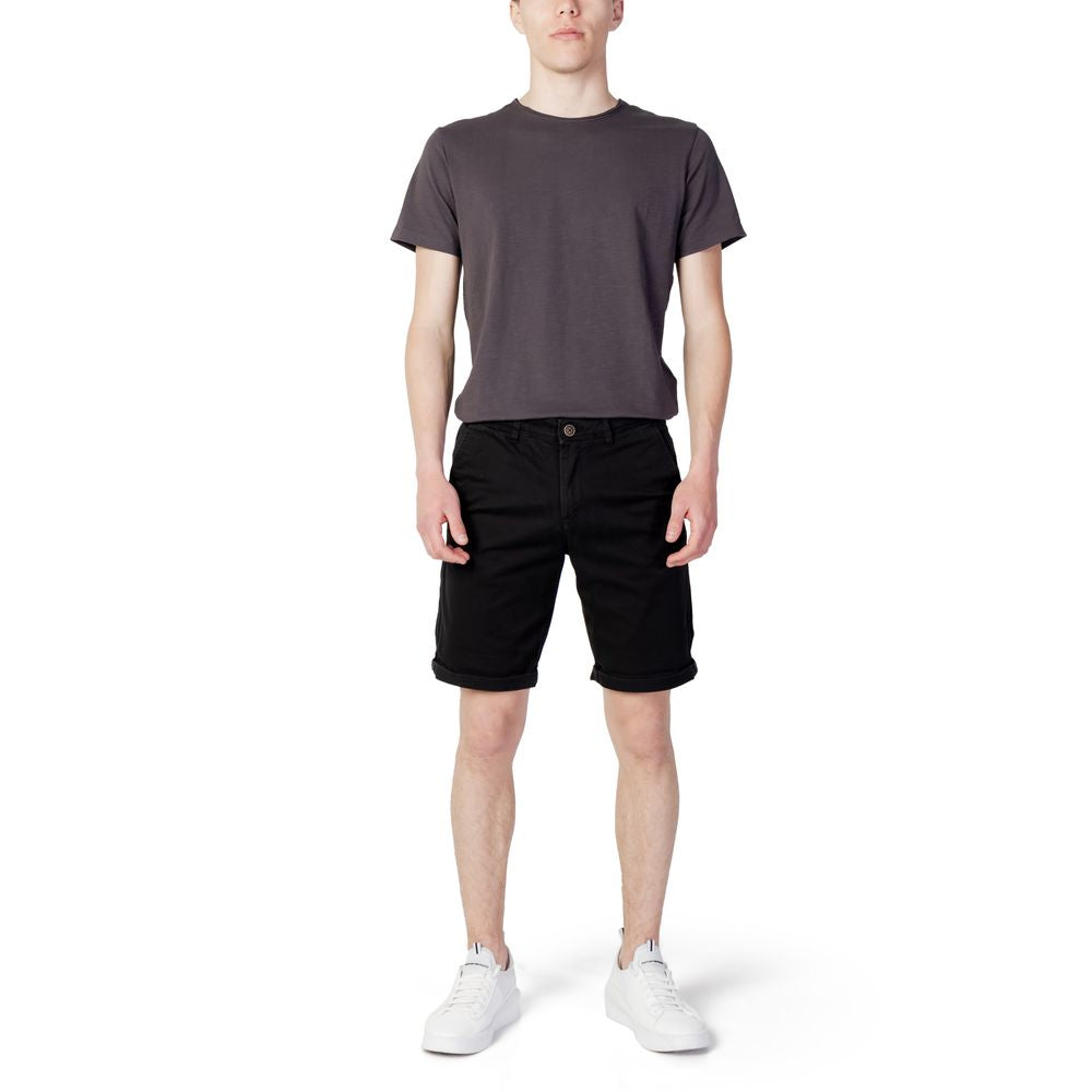 Jack Jones Schwarze Baumwoll-Shorts