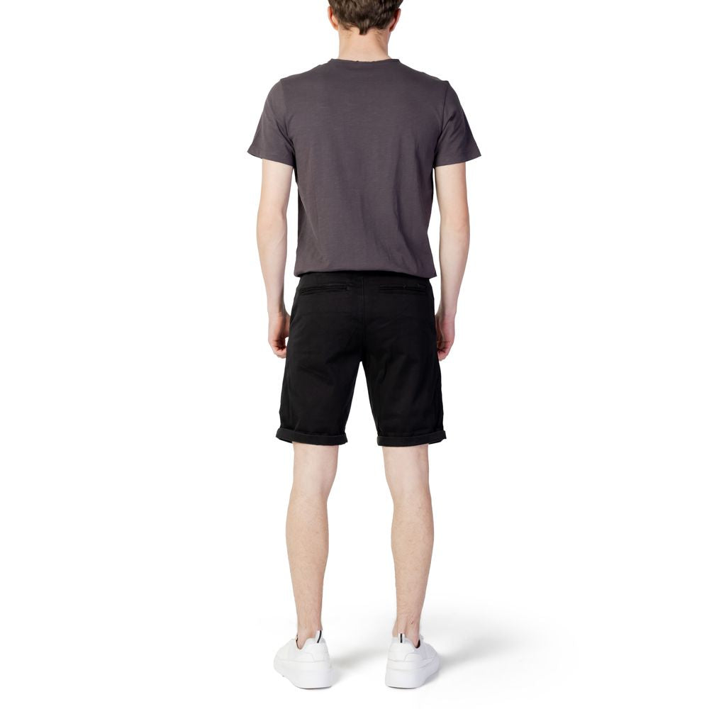 Jack Jones Schwarze Baumwoll-Shorts