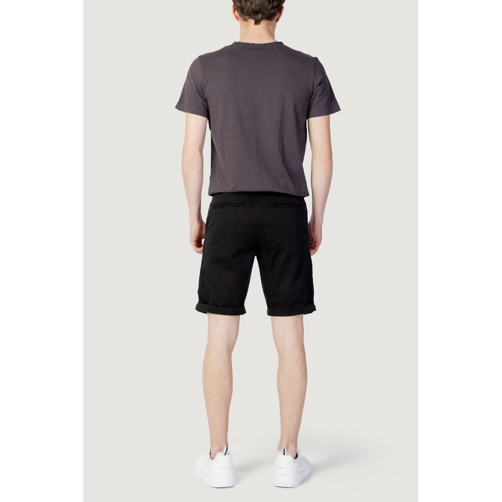 Jack Jones Schwarze Baumwoll-Shorts