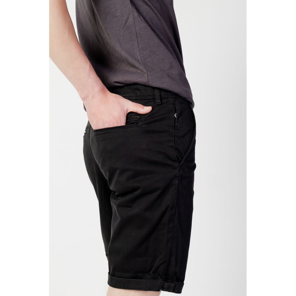 Jack Jones Schwarze Baumwoll-Shorts