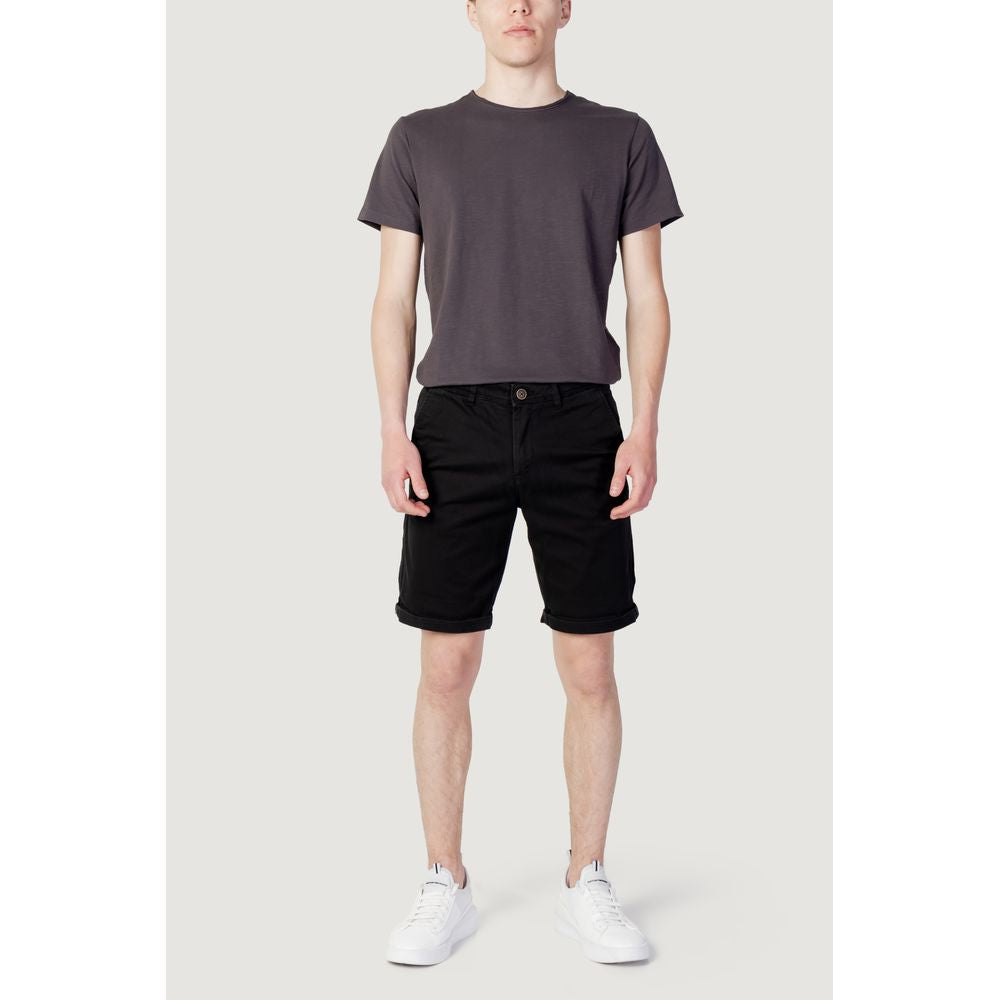 Jack Jones Schwarze Baumwoll-Shorts