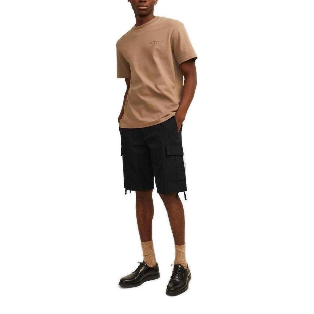 Jack Jones Schwarze Baumwoll-Bermuda-Shorts