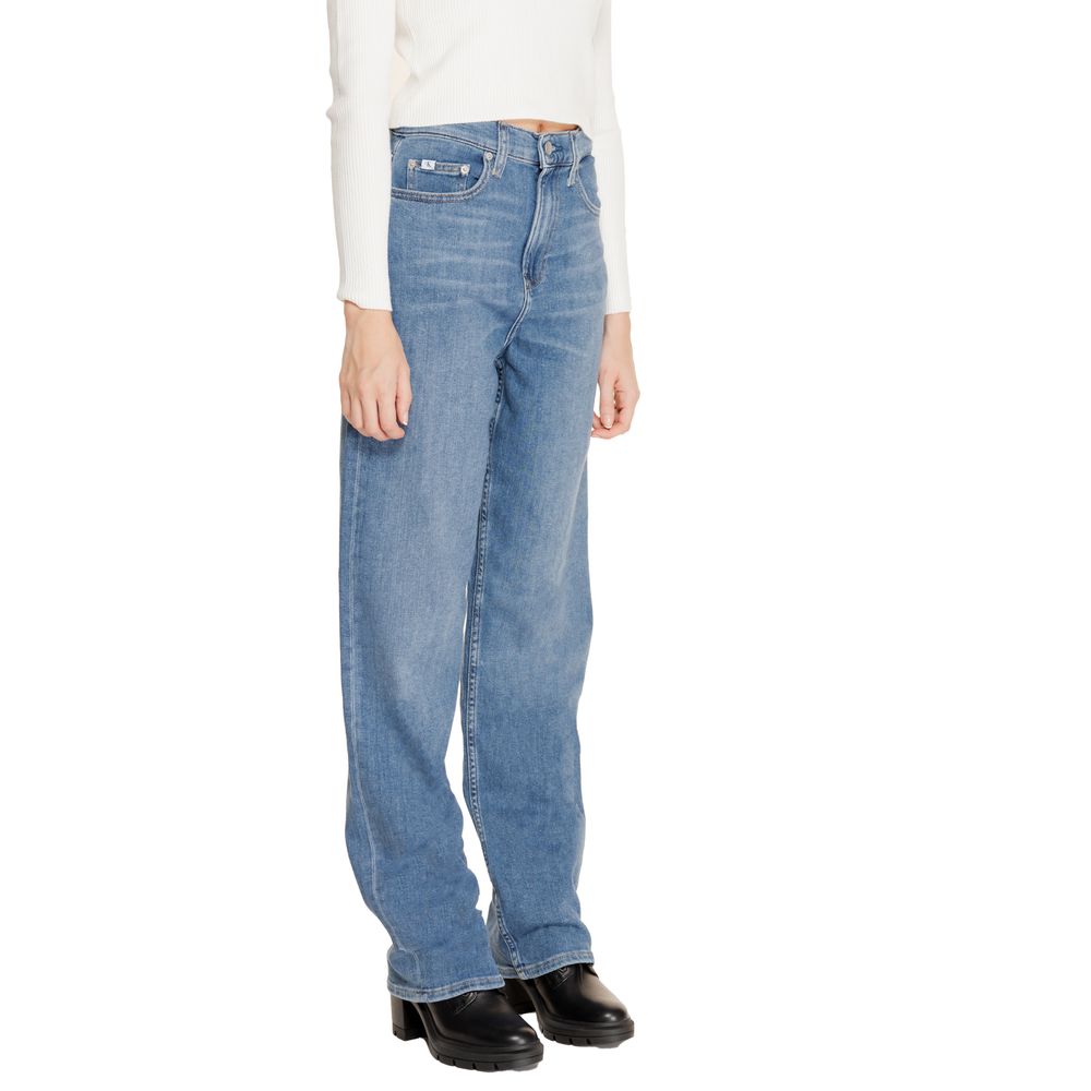 Calvin Klein Jeans Blaue Baumwoll-Jeans mit Relaxed Fit