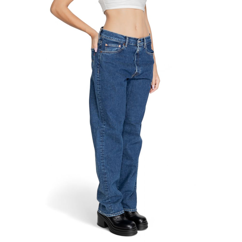 Replay Blaue Baumwoll-Mom-Jeans