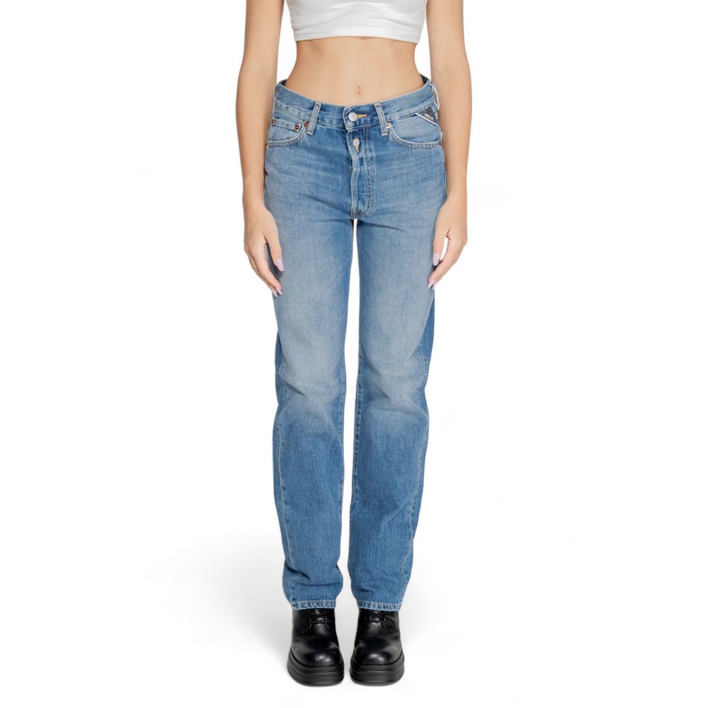 Replay Blaue Baumwoll-Mom-Jeans