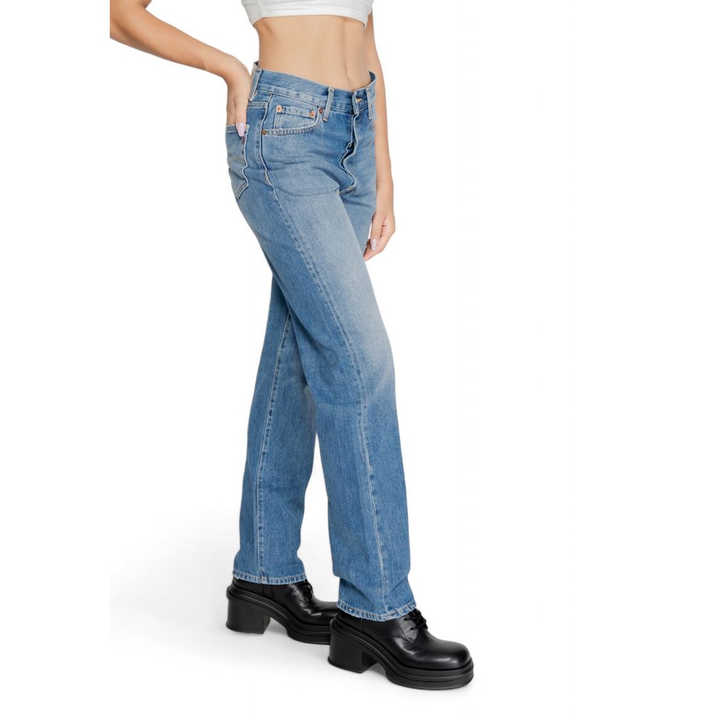 Replay Blaue Baumwoll-Mom-Jeans