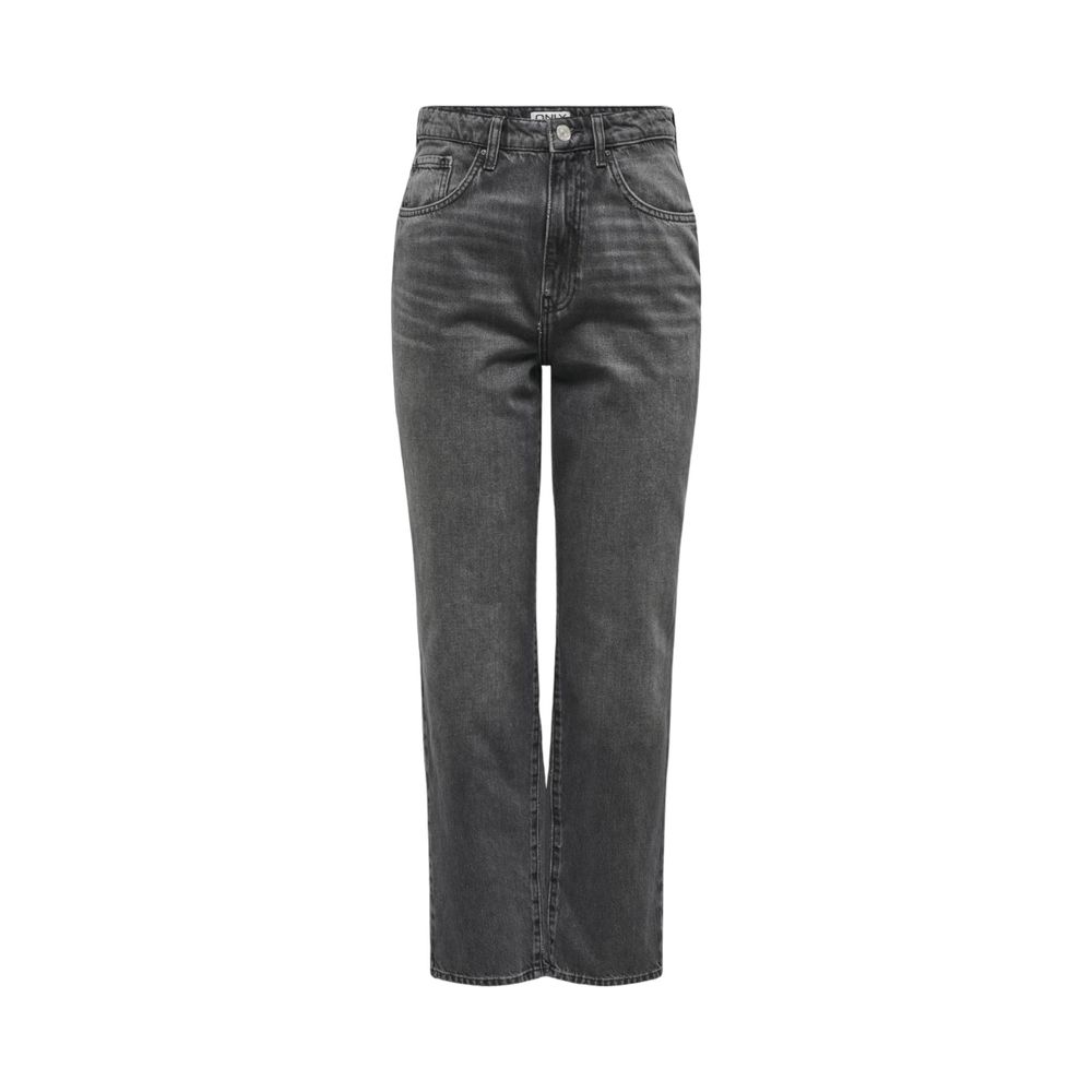 Only Graue Baumwoll-Mom-Jeans