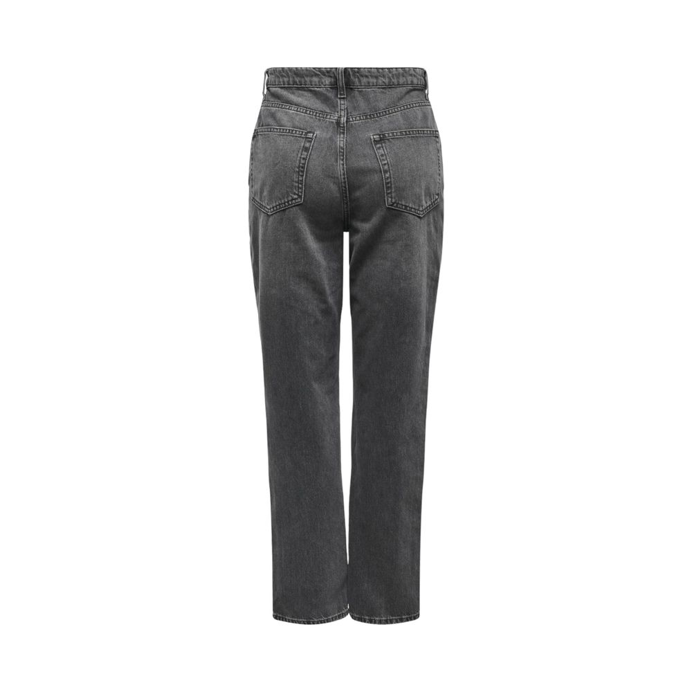 Only Graue Baumwoll-Mom-Jeans