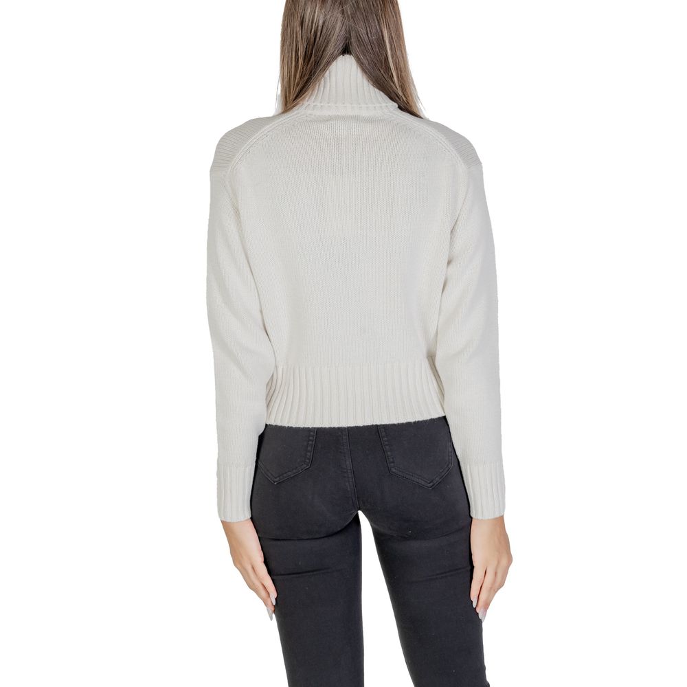 Calvin Klein Jeans Cremefarbener Baumwollpullover