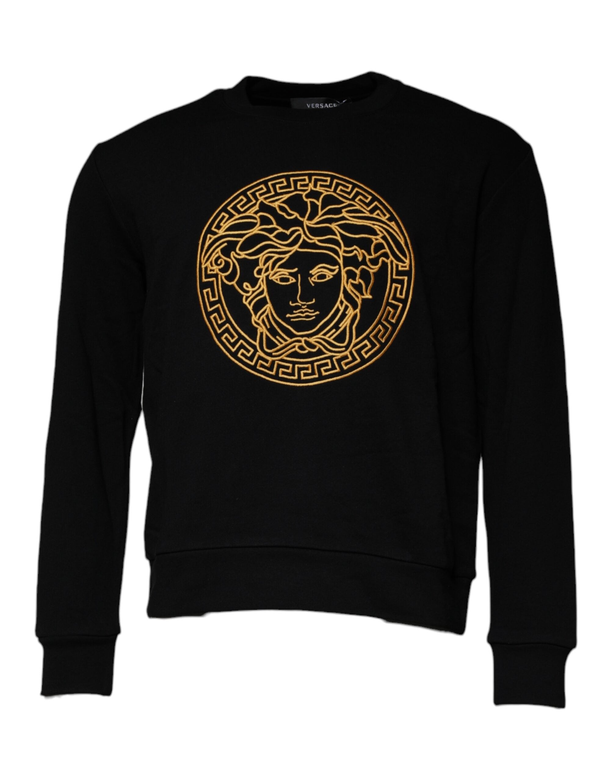 Versace Black Medusa Embroidered Crew Neck Sweater