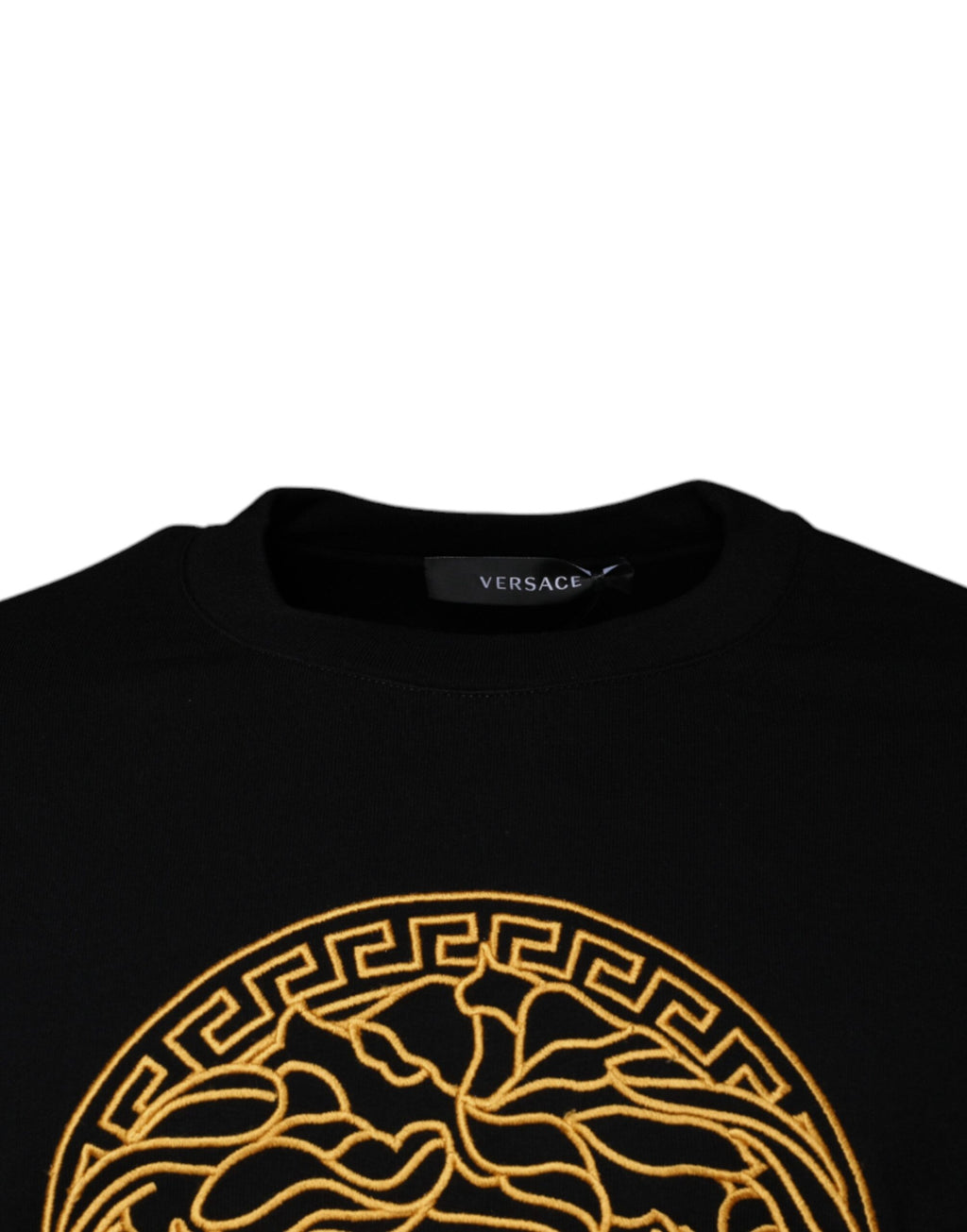 Versace Black Medusa Embroidered Crew Neck Sweater