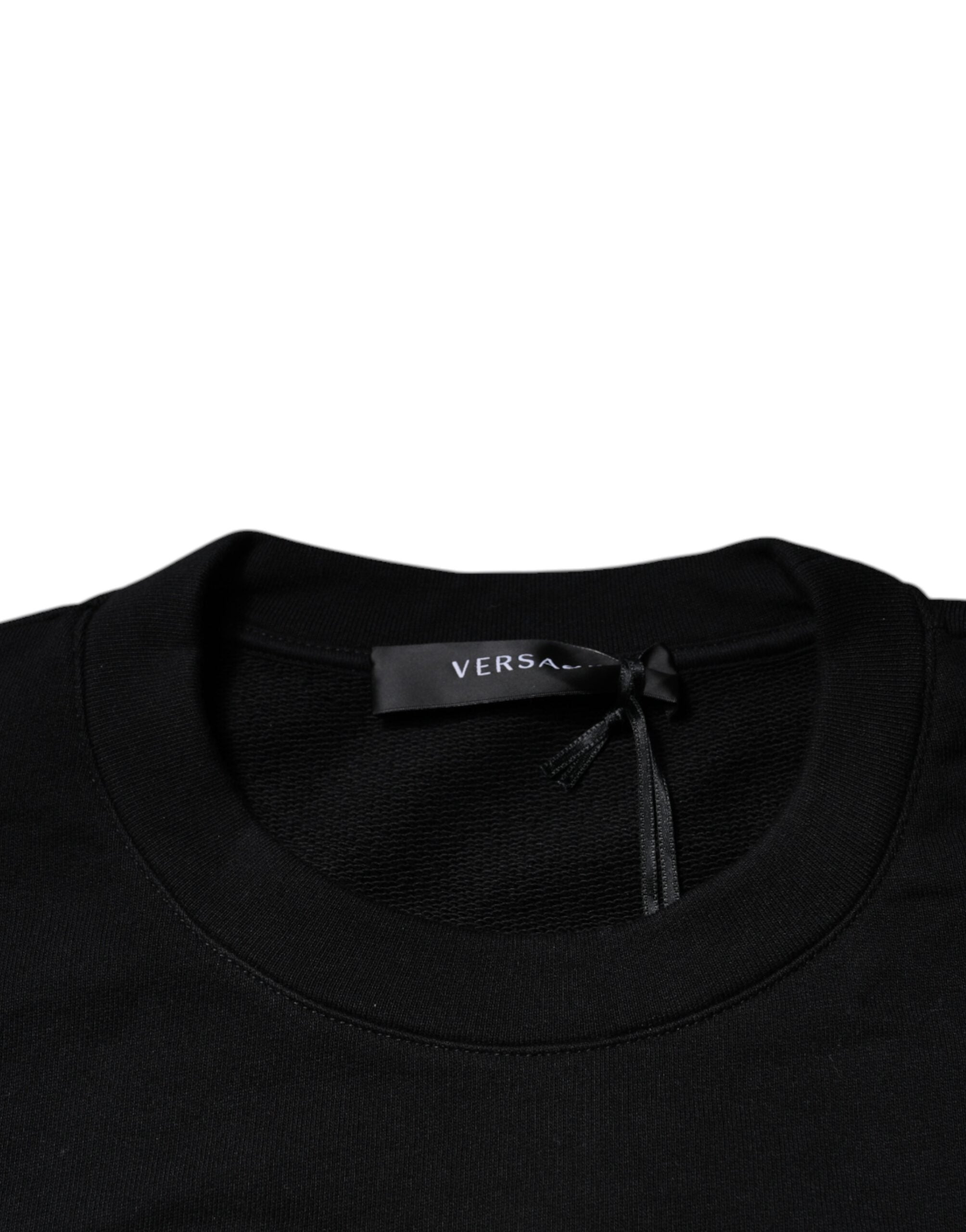 Versace Black Medusa Embroidered Crew Neck Sweater