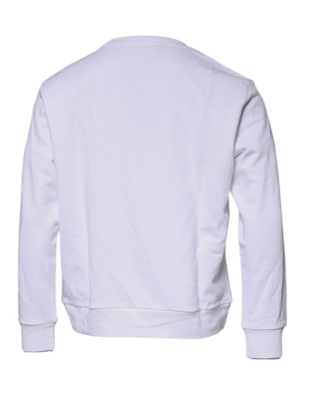 Versace white round-neck sweater with Medusa embroidery