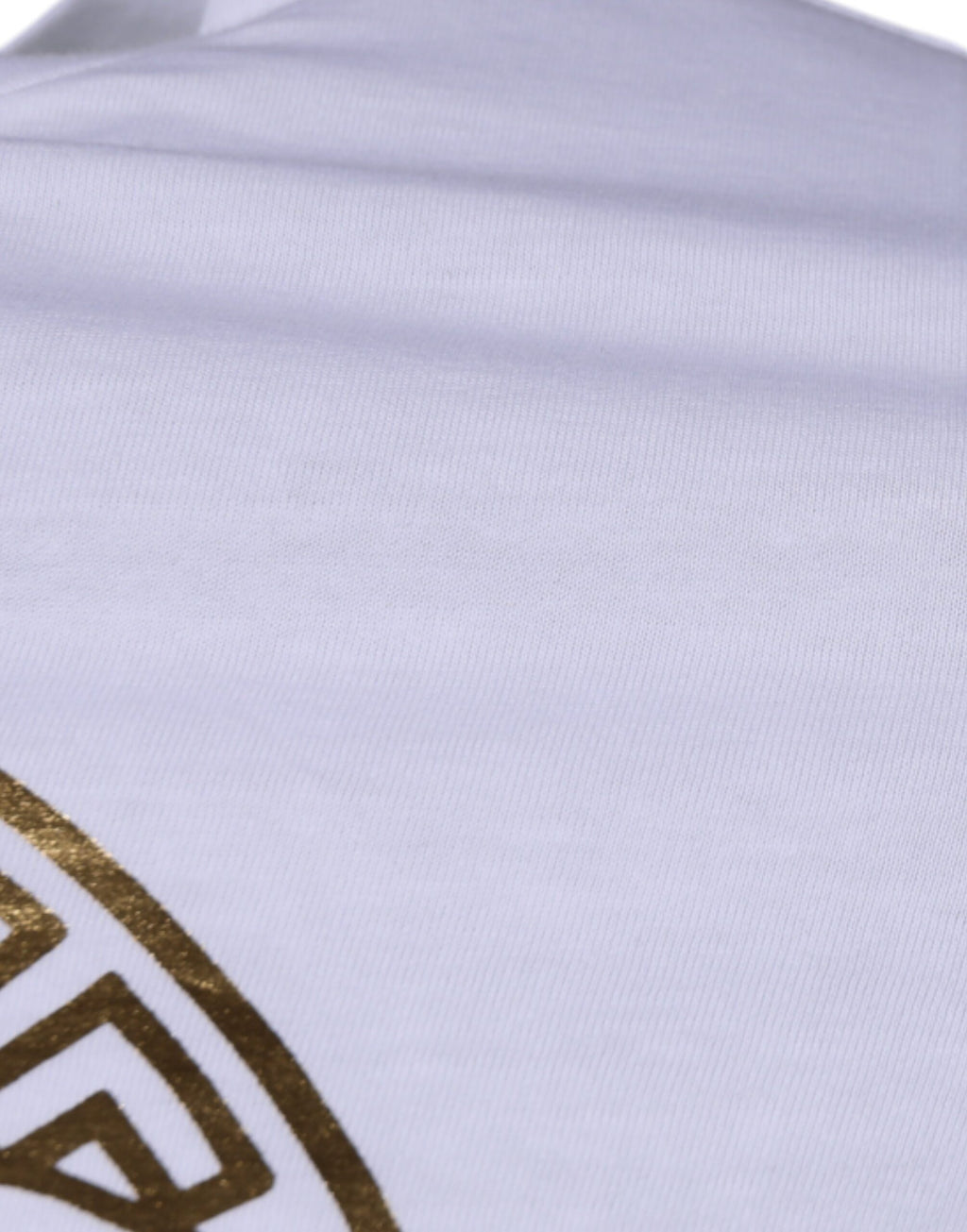 Versace white cotton round-neck T-shirt with Medusa print