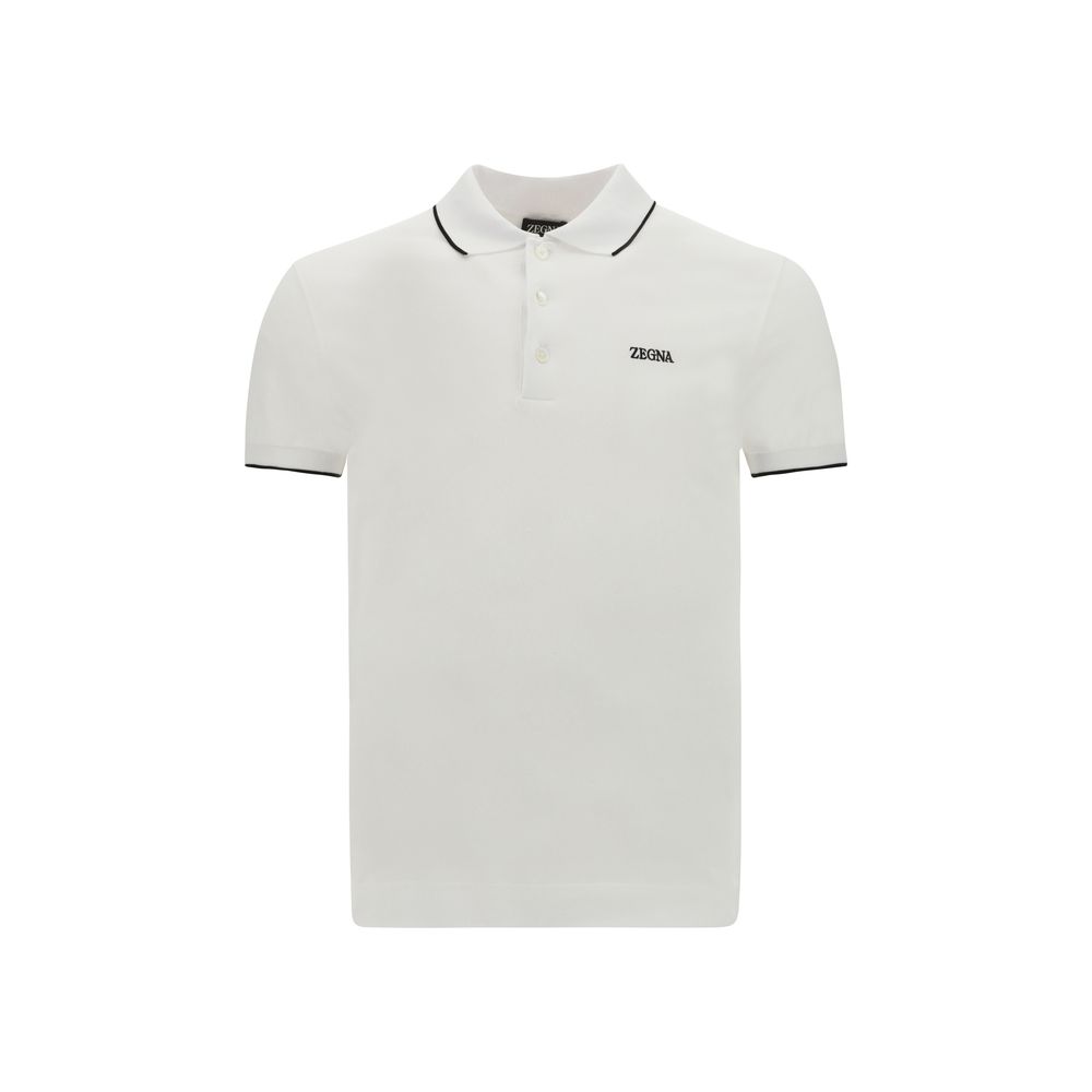 ZEGNA Poloshirt aus weißem Elastan