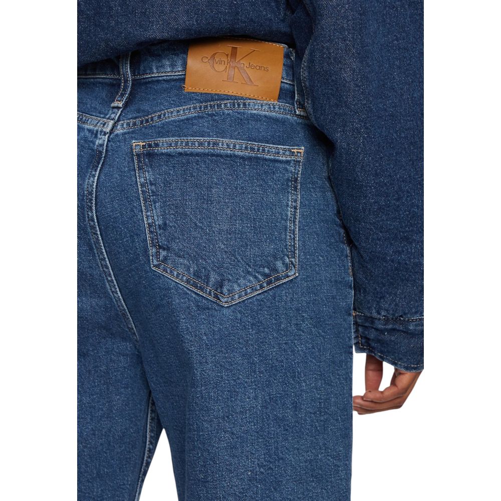 Calvin Klein Jeans Blaue Mom-Jeans aus Baumwolle