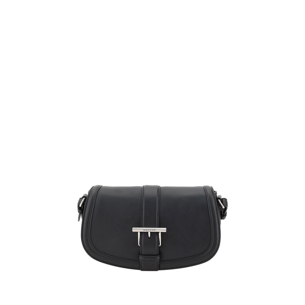 Sac bandoulière Alexander McQueen Bos Taurus en cuir de veau noir