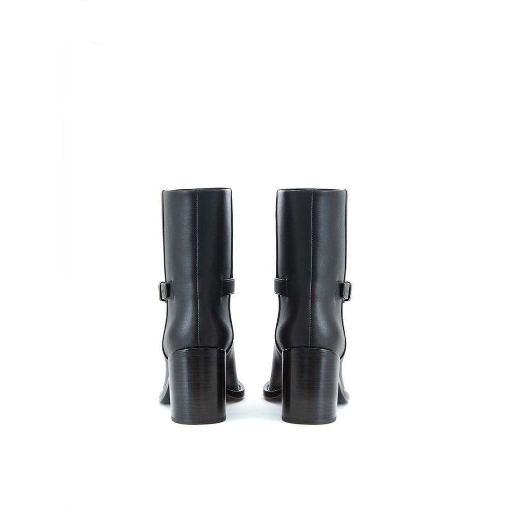 Burberry Schwarze Leder-Stiefeletten