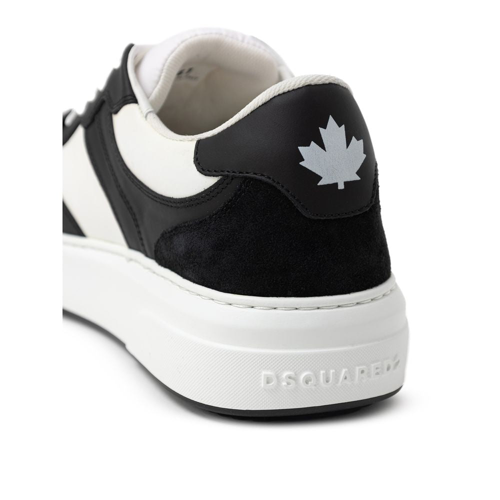 Dsquared² black and white leather sneaker