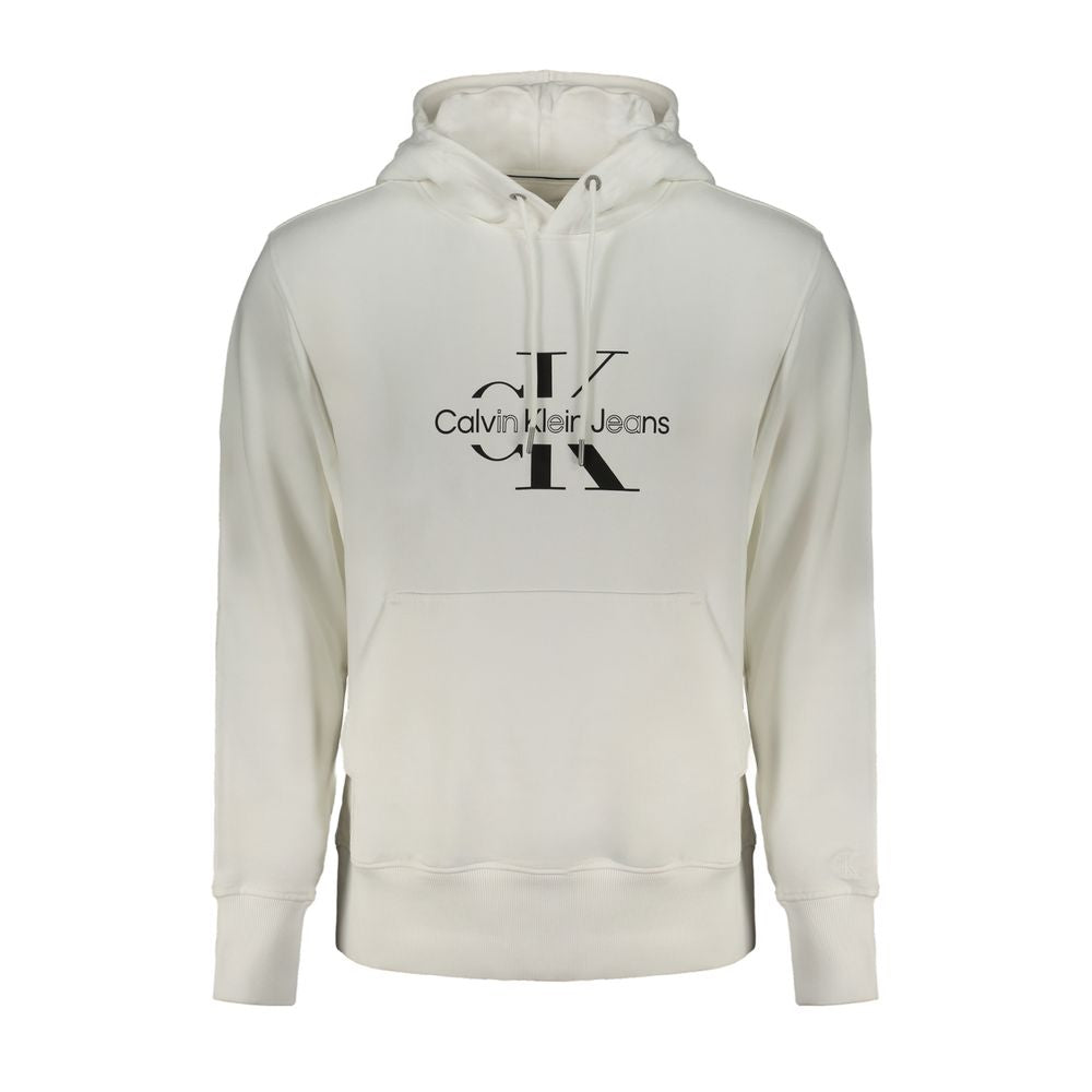 Calvin Klein Weißer Baumwollpullover für Männer