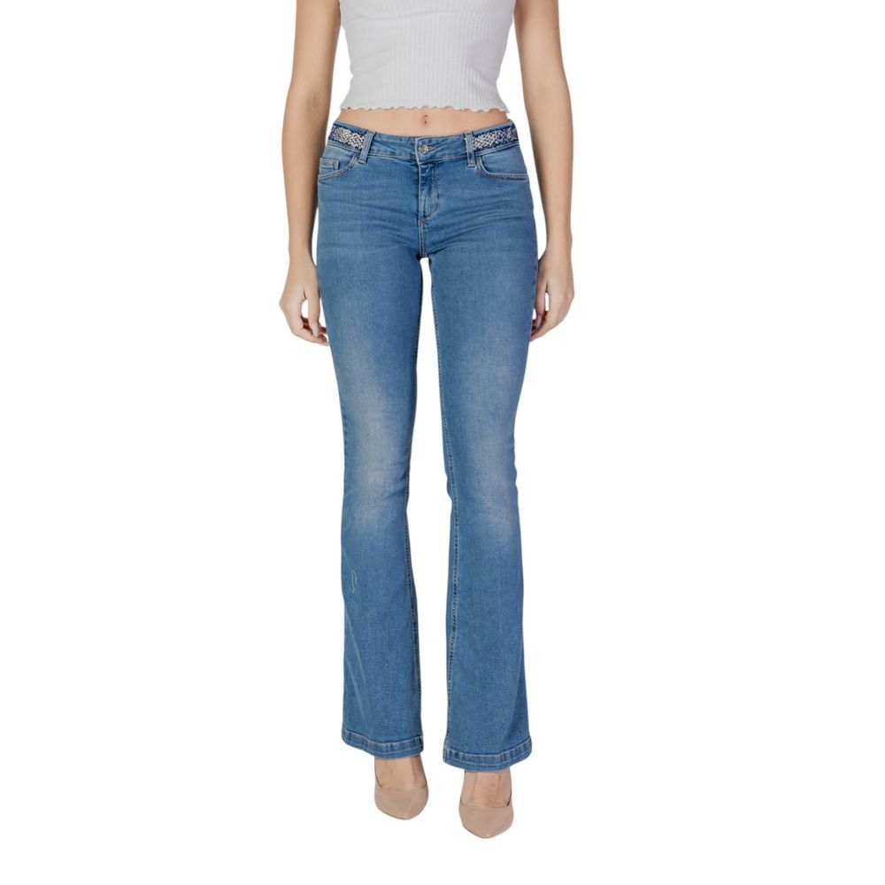 Liu Jo Hellblaue Baumwoll-Bootcut-Jeans
