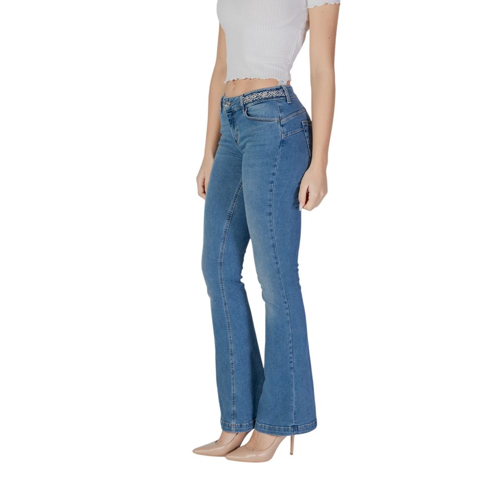 Liu Jo Hellblaue Baumwoll-Bootcut-Jeans