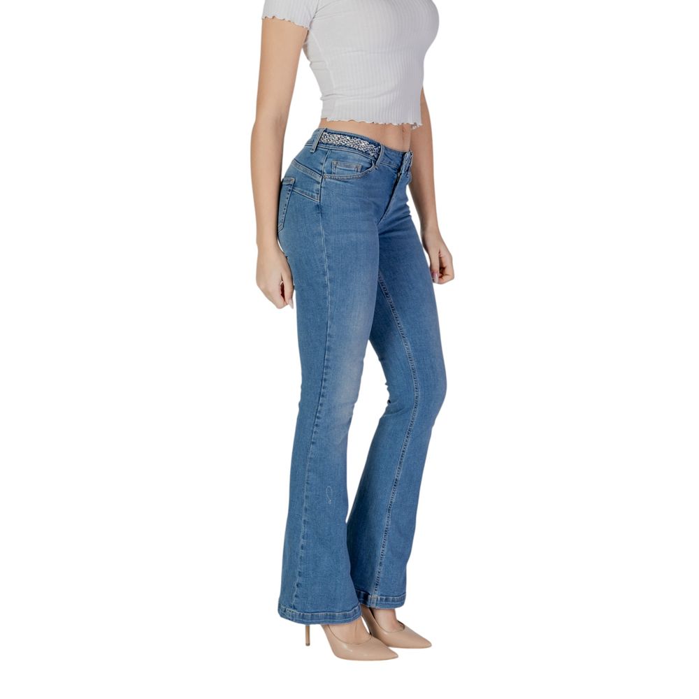Liu Jo Hellblaue Baumwoll-Bootcut-Jeans
