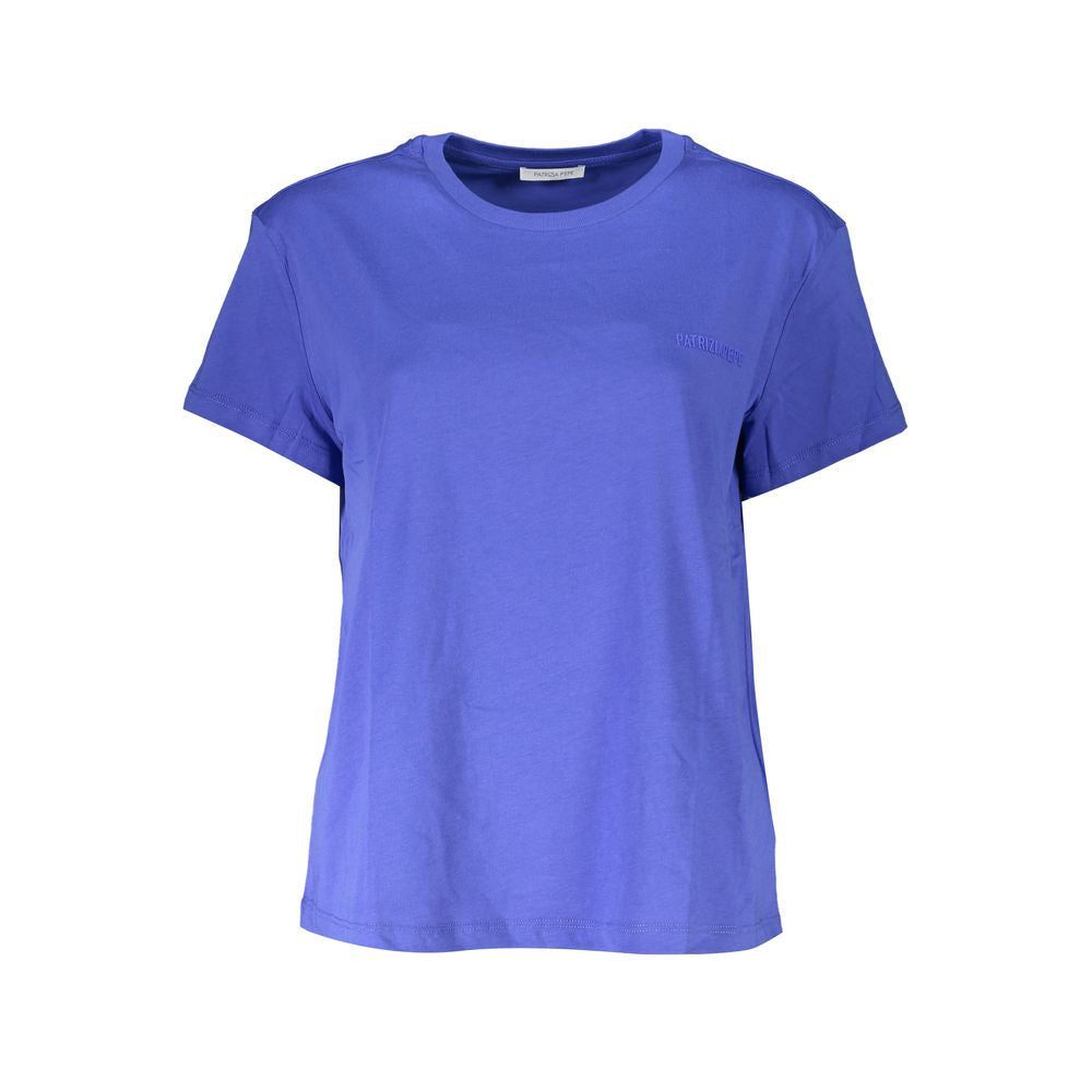 Patrizia Pepe T-Shirt aus blauer Baumwolle für Frauen