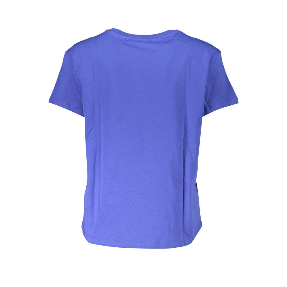 Patrizia Pepe T-Shirt aus blauer Baumwolle für Frauen