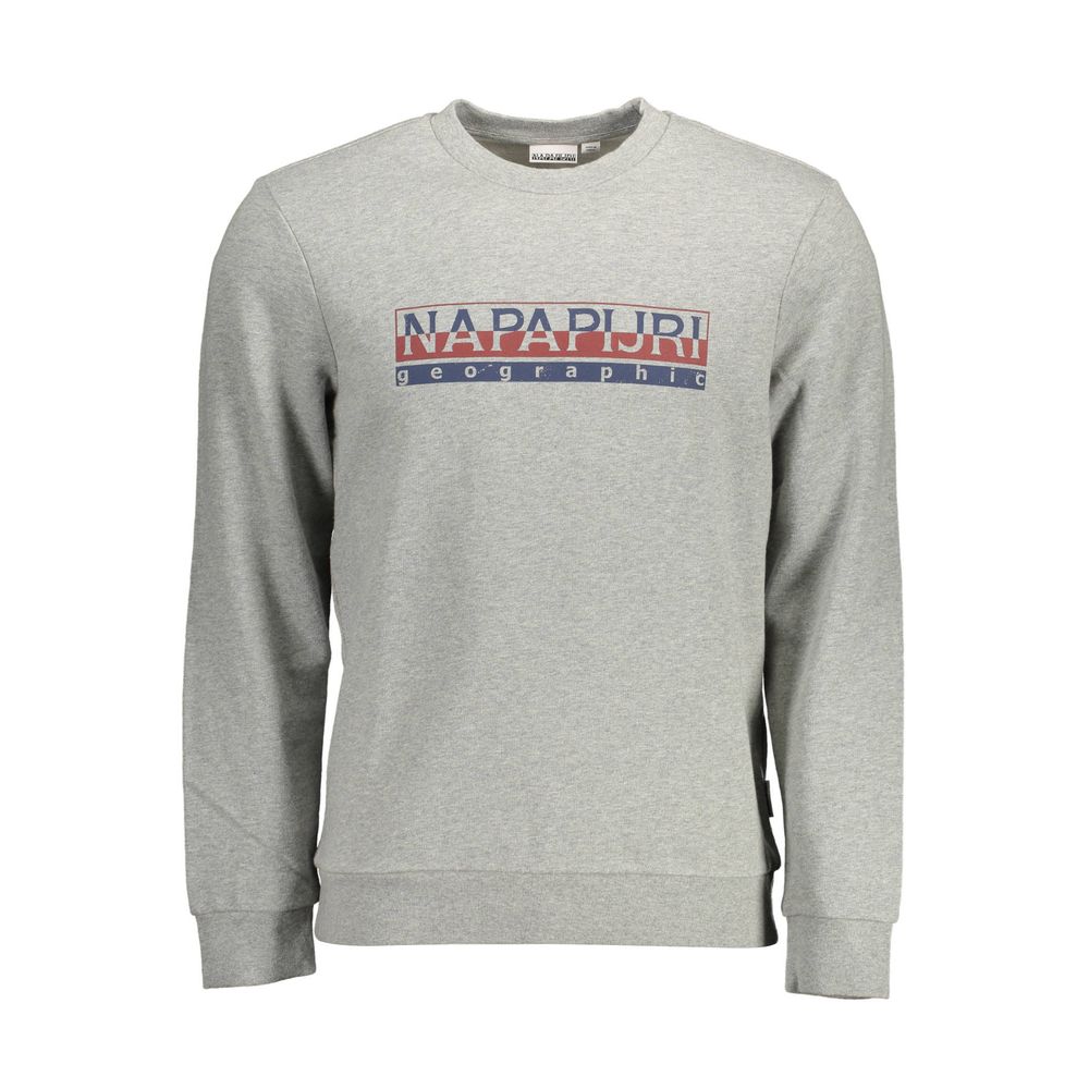 Napapijri Grauer Baumwollpullover für Männer
