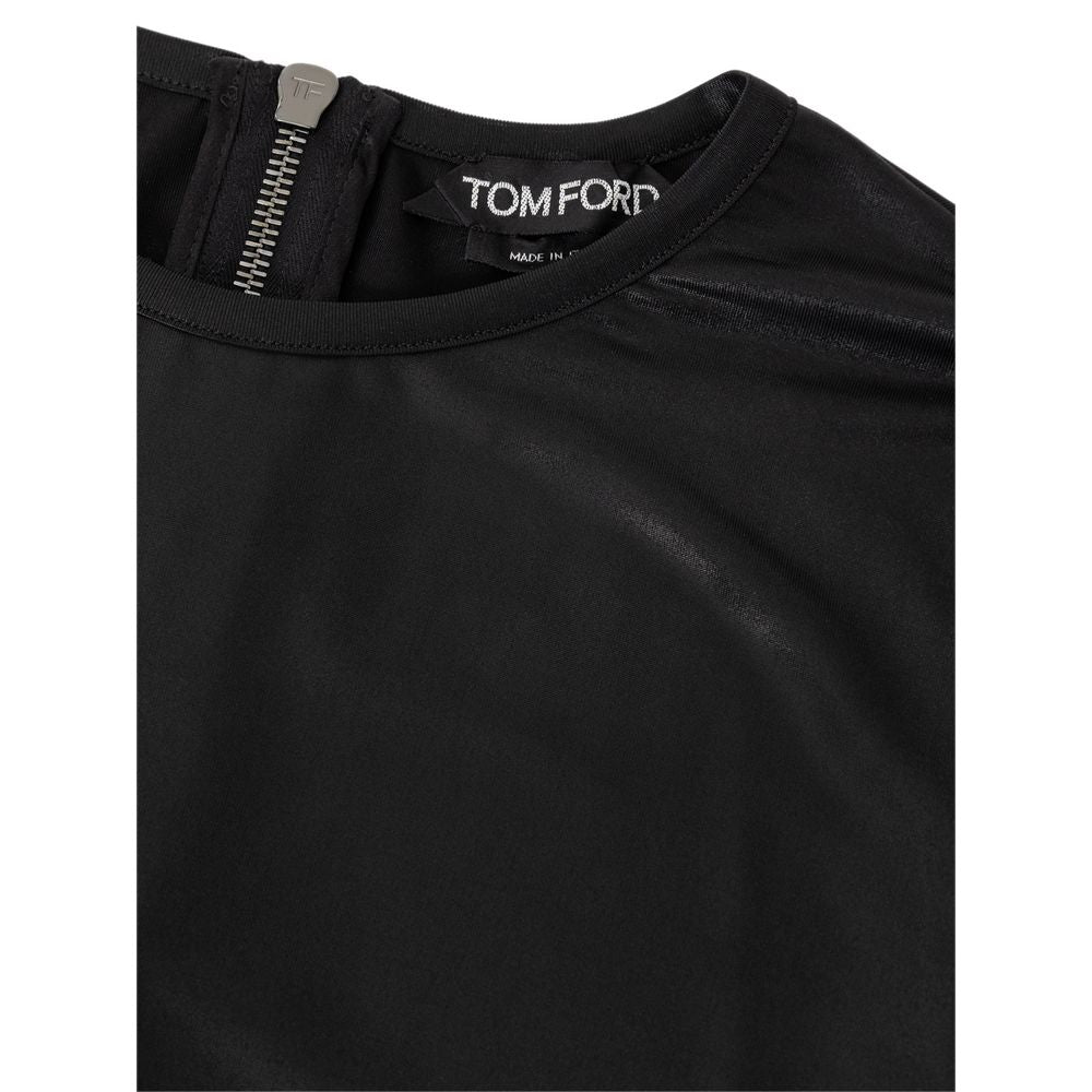 Tom Ford Schwarzes Viskose-Langarmshirt