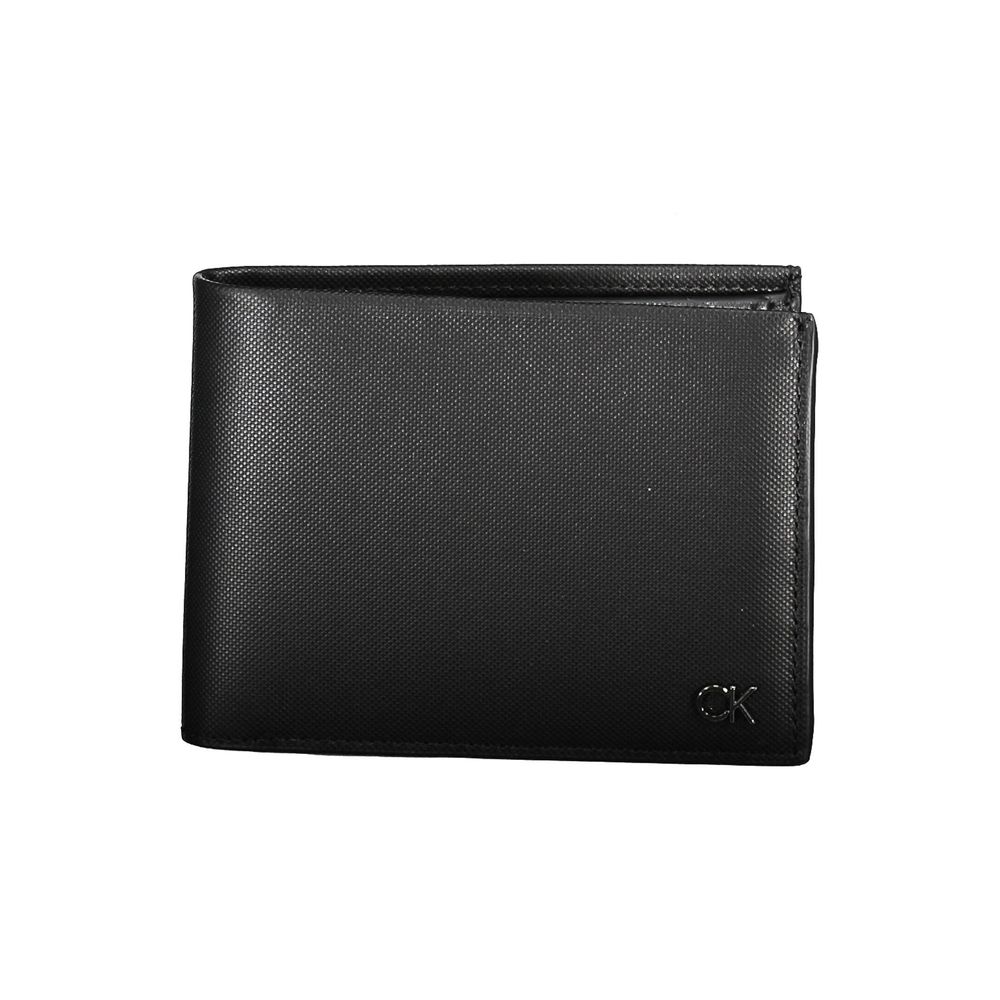 Calvin Klein Schwarzes Leder Herren Portemonnaie
