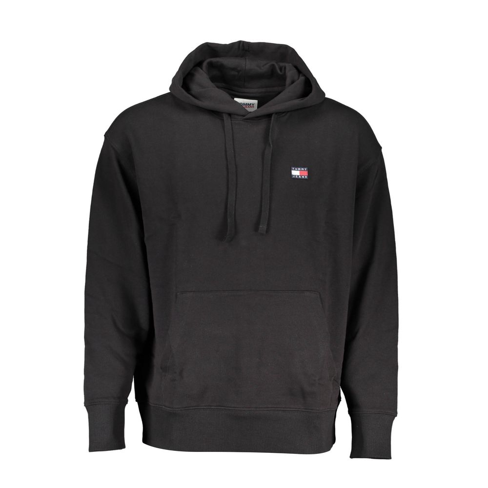 Tommy Hilfiger Schwarzer Baumwollpullover Hoodie für Männer