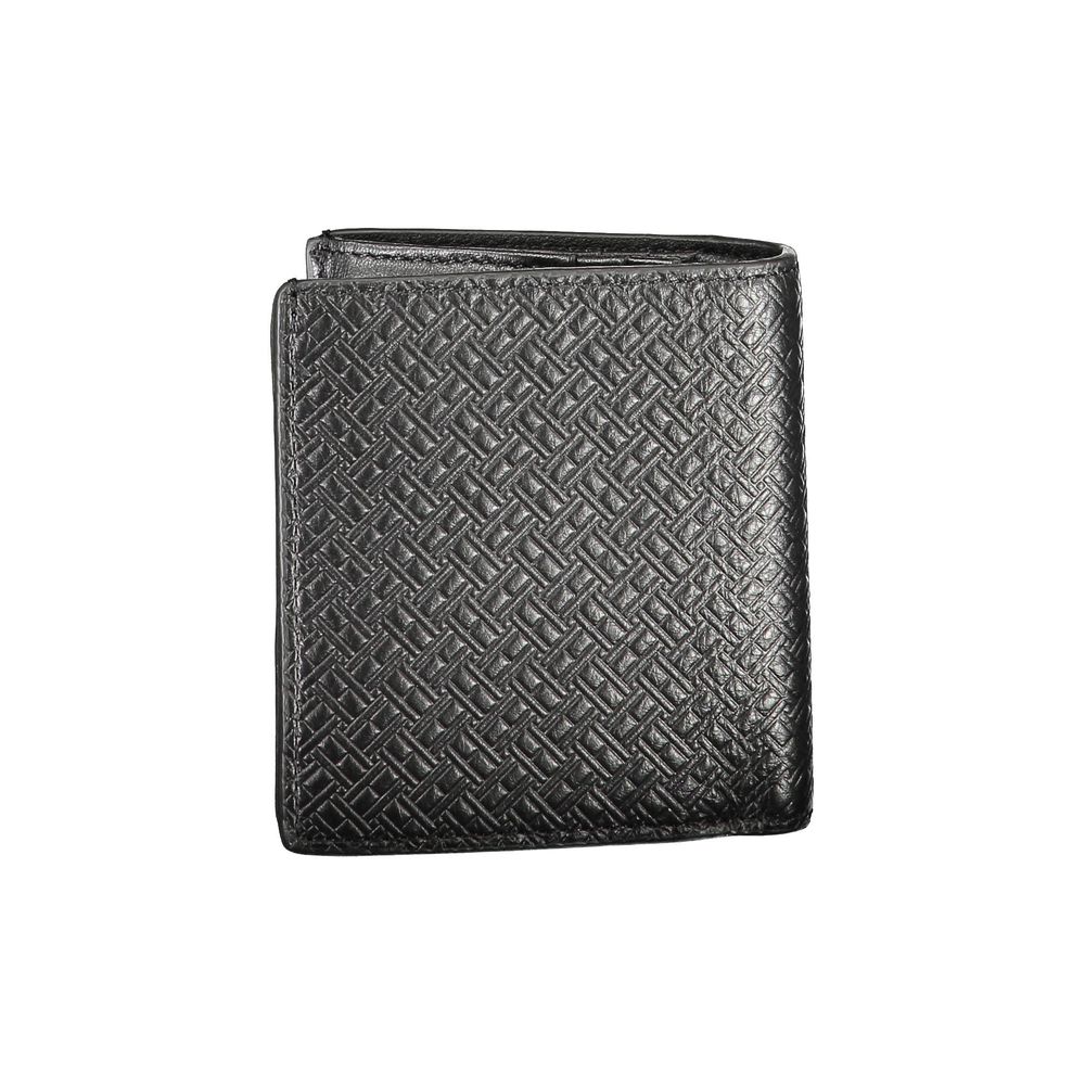 Tommy Hilfiger Schwarzes Leder Herren Portemonnaie