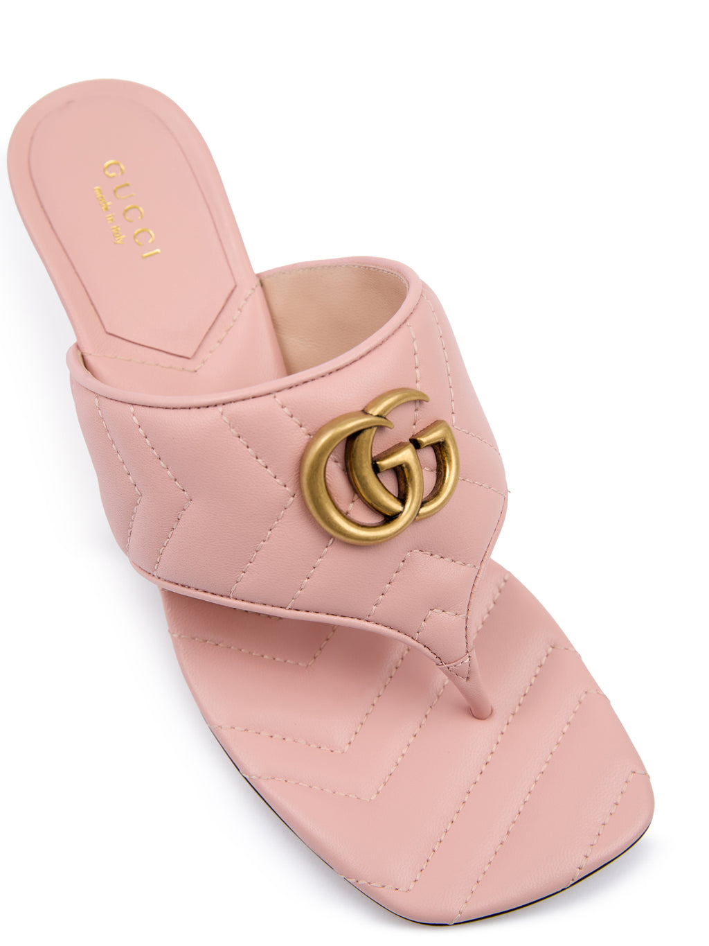 Gucci Mystic Pink Charlotte Sandalen aus Nappaleder